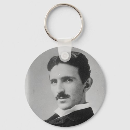 Nikola Tesla Portrait Keychain