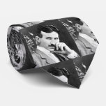 Nikola Tesla Portrait Pattern Tie at Zazzle