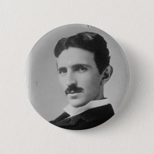 Nikola Tesla Portrait Pinback Button