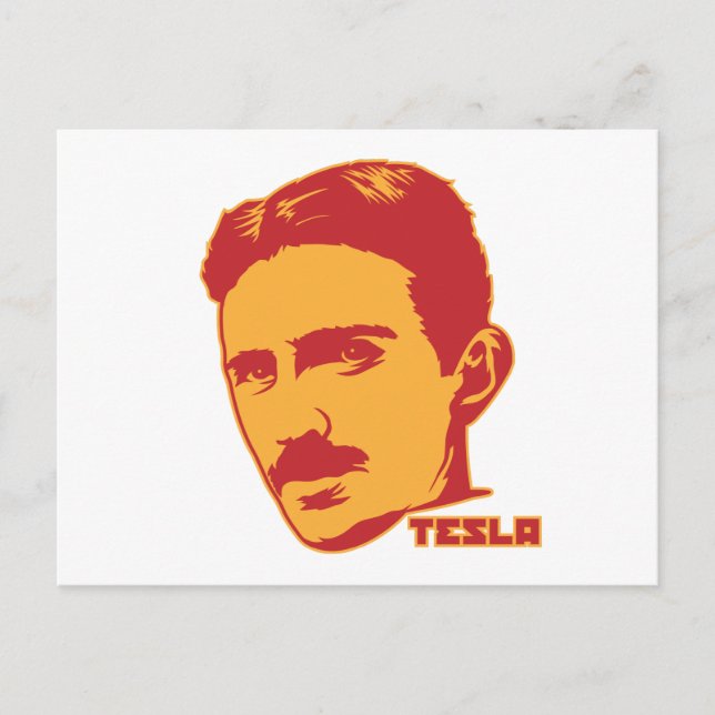 Nikola Tesla Portrait Postcard (Front)