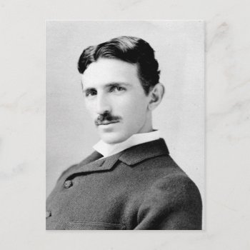 Nikola Tesla Portrait Postcard by Argos_Photography at Zazzle