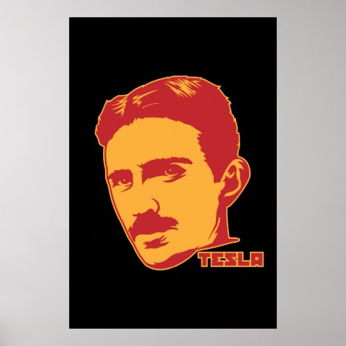 Nikola Tesla Portrait Poster
