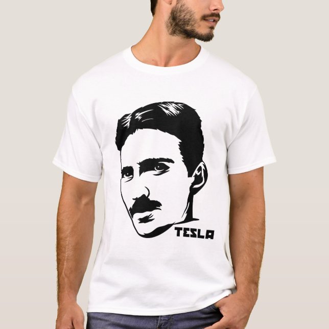 Nikola Tesla Portrait T-Shirt (Front)