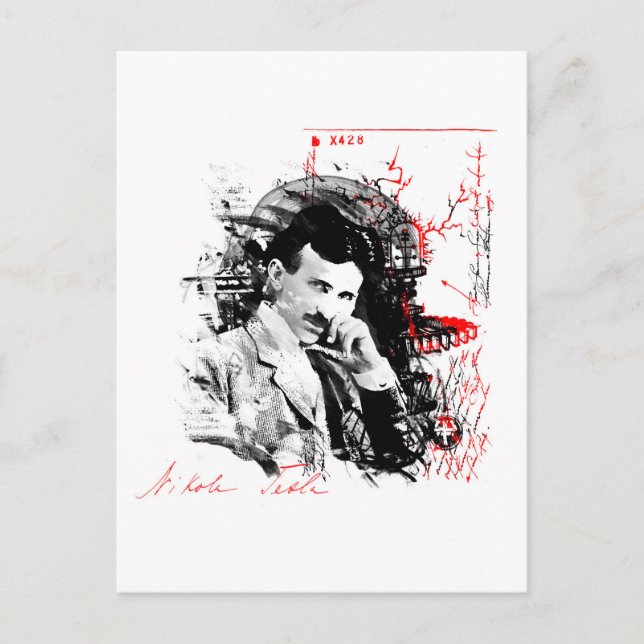 Nikola Tesla Postcard (Front)