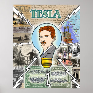 Nikola Tesla Poster Eerie Lake Erie Official Merch