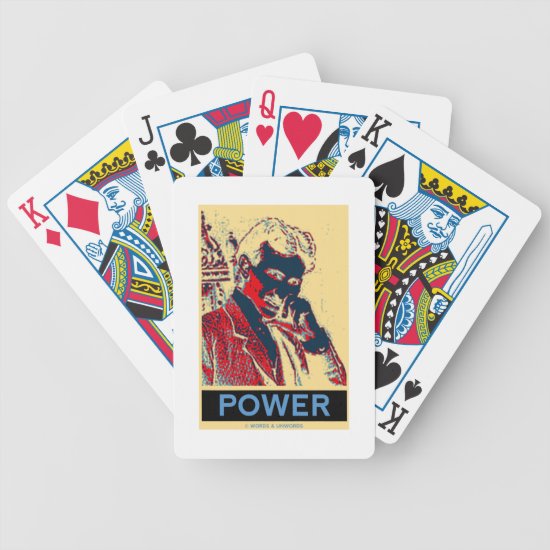 Nikola Tesla Power (Obama-Like Poster) Bicycle Playing Cards