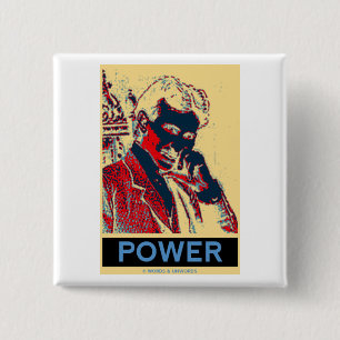 Nikola Tesla Power (Obama-Like Poster) Button
