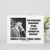 Nikola Tesla Progressive Development Of Man Quote (Standing Front)