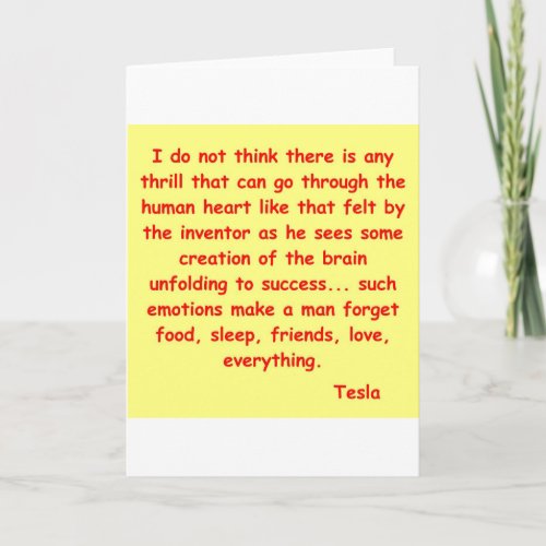 nikola tesla quote card