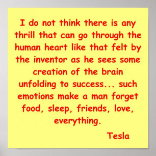 nikola tesla quote poster