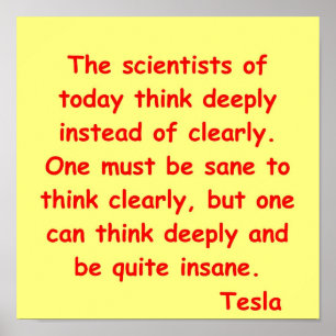 nikola tesla quote poster