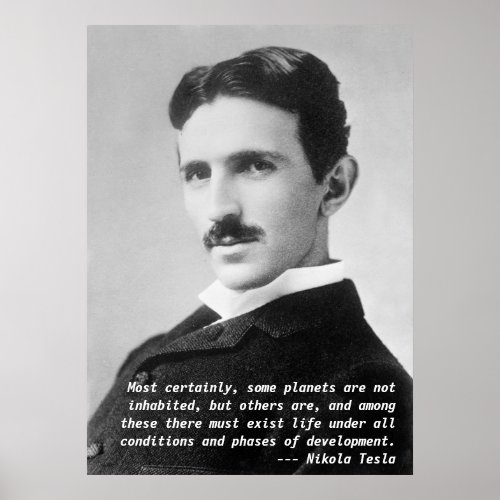 Nikola Tesla Quote Poster