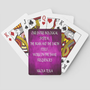 Nikola Tesla Quote - Same Frequencies Poker Cards