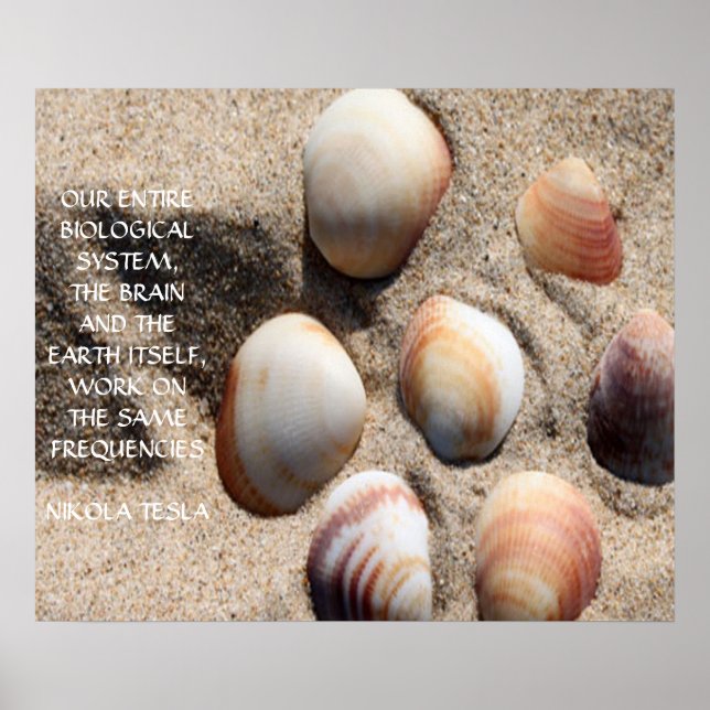 NIKOLA TESLA QUOTE - SAME FREQUENCIES - POSTER (Front)