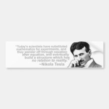 Nikola Tesla Quoted Wisdom Bumper Sticker