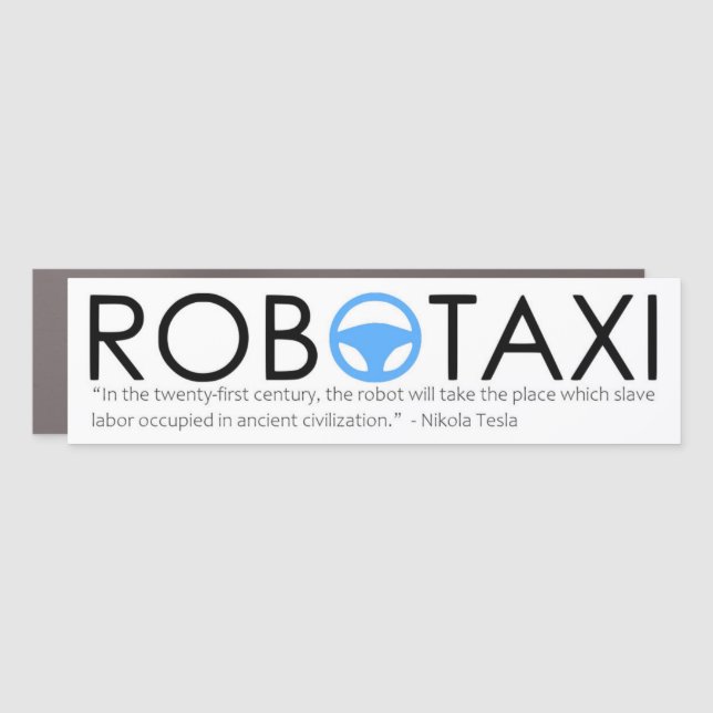Nikola Tesla Robotaxi Car Bumper Magnet (Front)