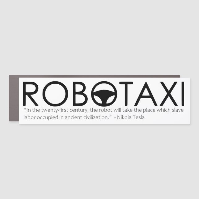 Nikola Tesla Robotaxi Car Bumper Magnet (Front)
