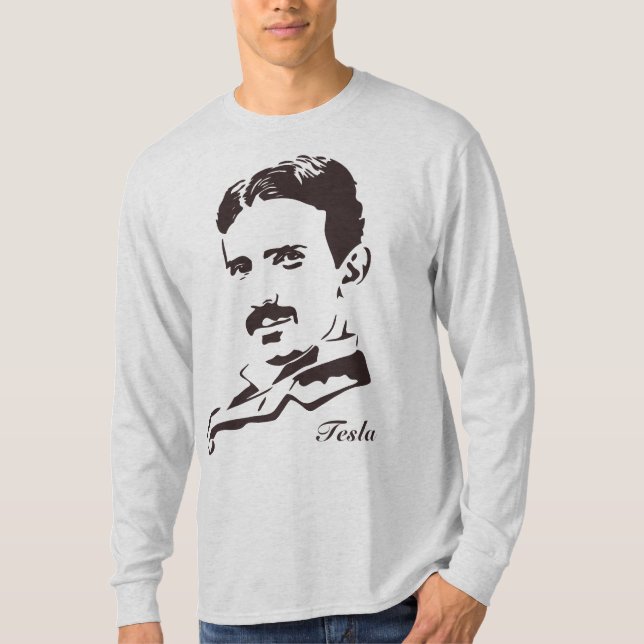 Nikola Tesla Rules! Brown T-Shirt (Front)