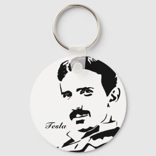 Nikola Tesla Rules! Keychain