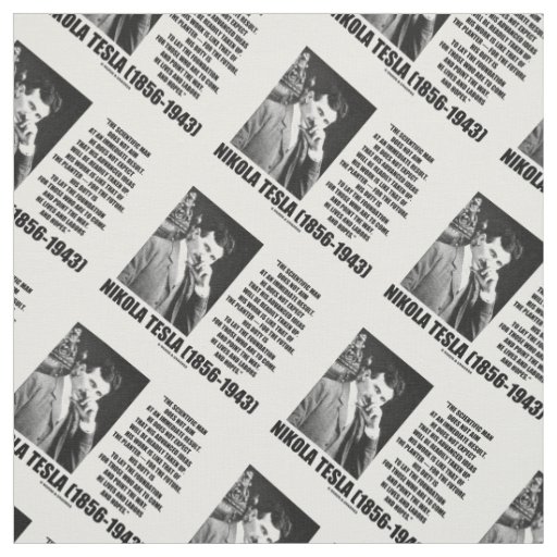 Nikola Tesla Scientific Man Does Not Aim Immediate Fabric