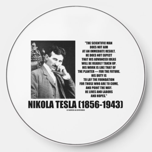 Nikola Tesla Scientific Man Does Not Aim Immediate Wireless Charger
