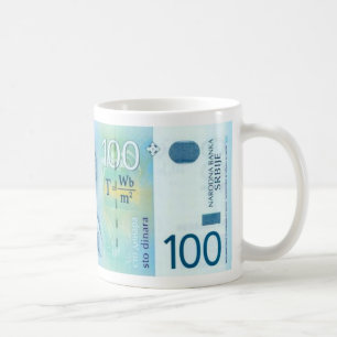 Nikola Tesla Serbian Currency Mug