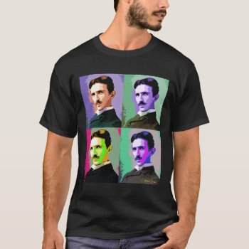 Nikola Tesla T-shirt by tempera70 at Zazzle