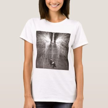 Nikola Tesla T-shirt by Moma_Art_Shop at Zazzle