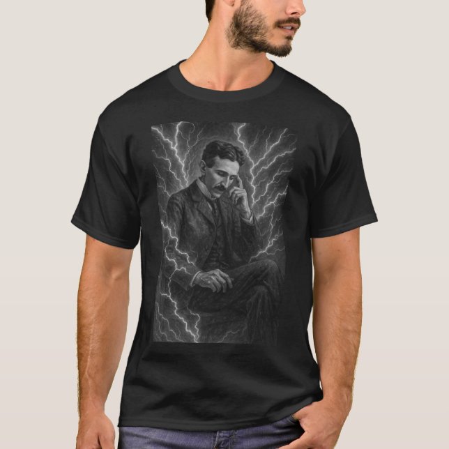 Nikola Tesla – The Electric Mind T-Shirt (Front)