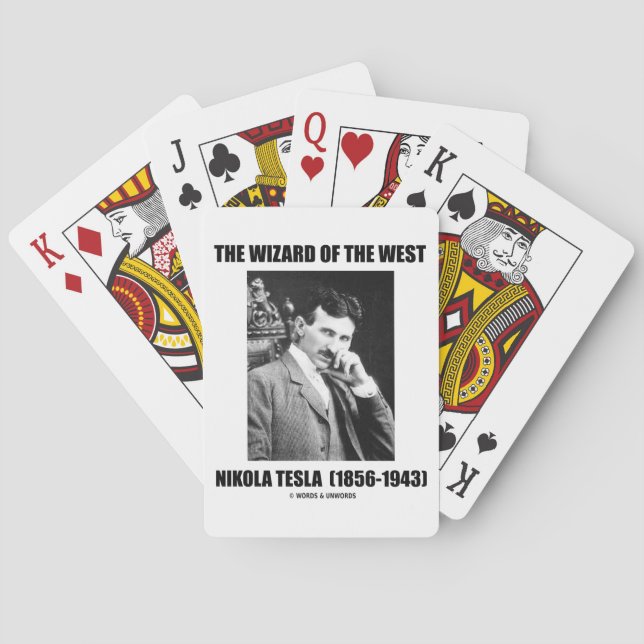 Nikola Tesla The Wizard Of The West Poker Cards (Back)