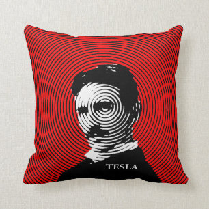 Nikola Tesla Throw Pillow