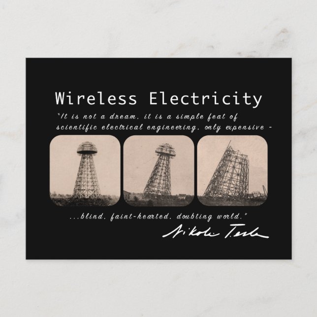 Nikola Tesla Tower Postcard (Front)