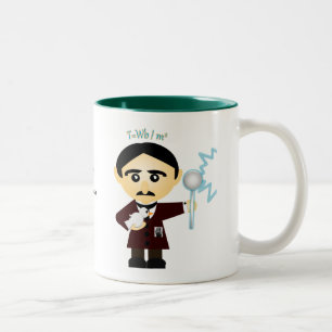 Nikola Tesla Two-Tone Coffee Mug