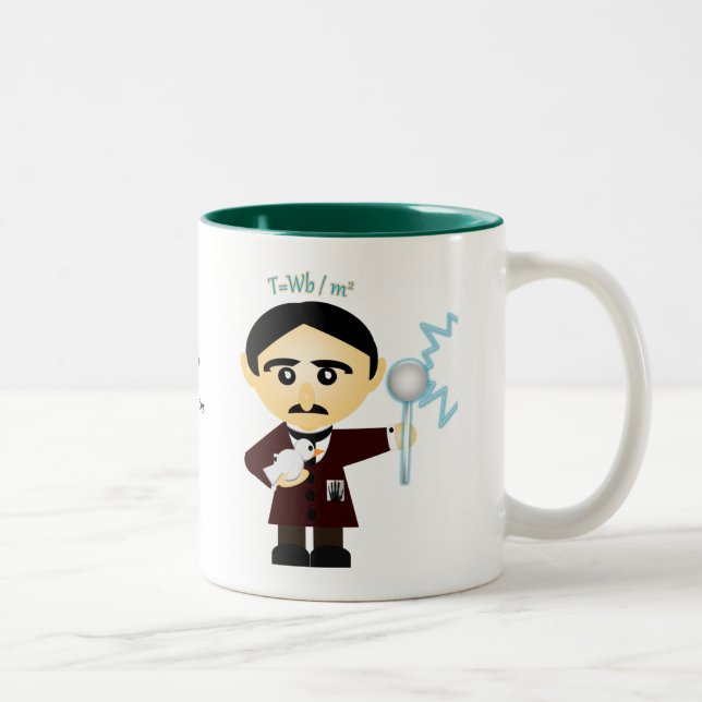 Nikola Tesla Two-Tone Coffee Mug (Right)