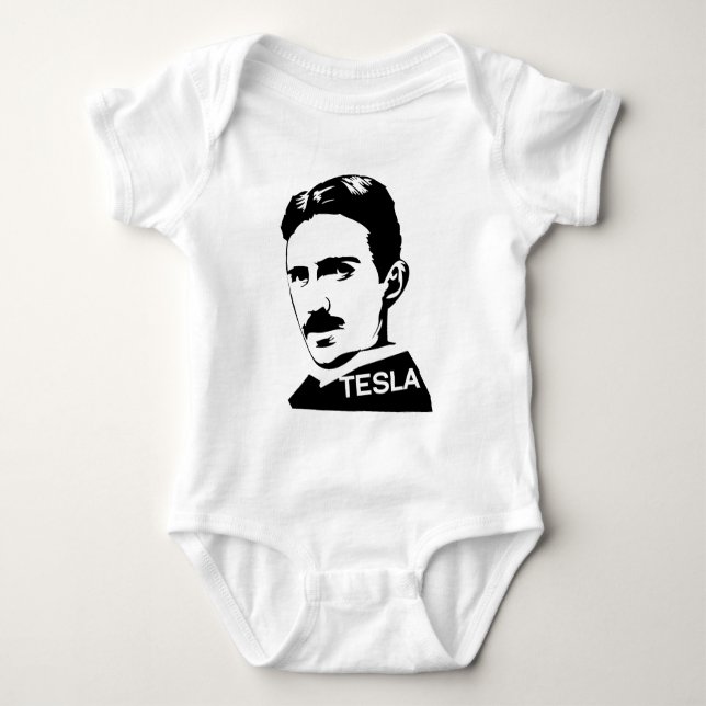 Nikola Tesla Vintage T-Shirt Baby Bodysuit (Front)