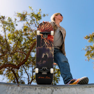 Nikola Tesla Voltage Released Vintage Art Skateboard