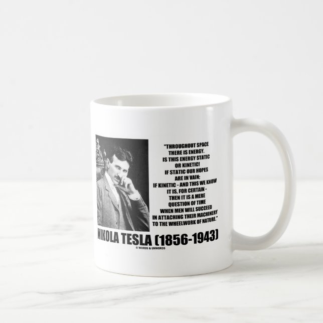 Nikola Tesla Wheelwork Of Nature Kinetic Energy Coffee Mug (Right)