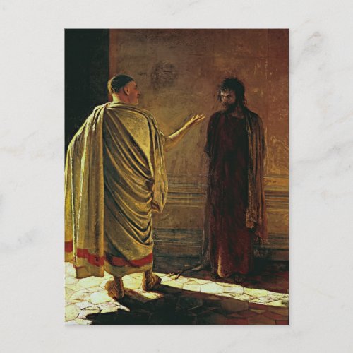Nikolai Ge_ What is Truth Christ and Pilate Postcard