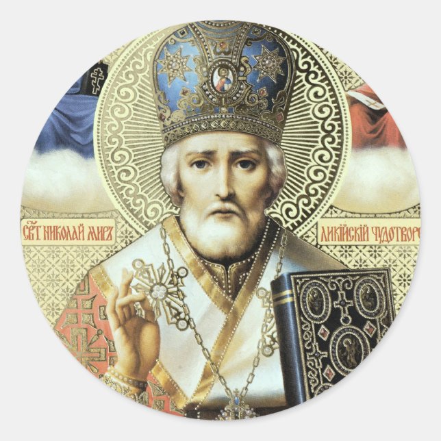 Nikolaos of Myra Classic Round Sticker (Front)