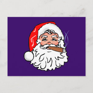 Nikolaus Santa Claus cigar cigar Holiday Postcard