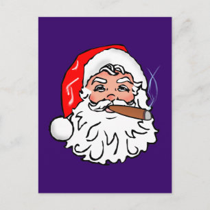 Nikolaus Santa Claus cigar cigar Holiday Postcard