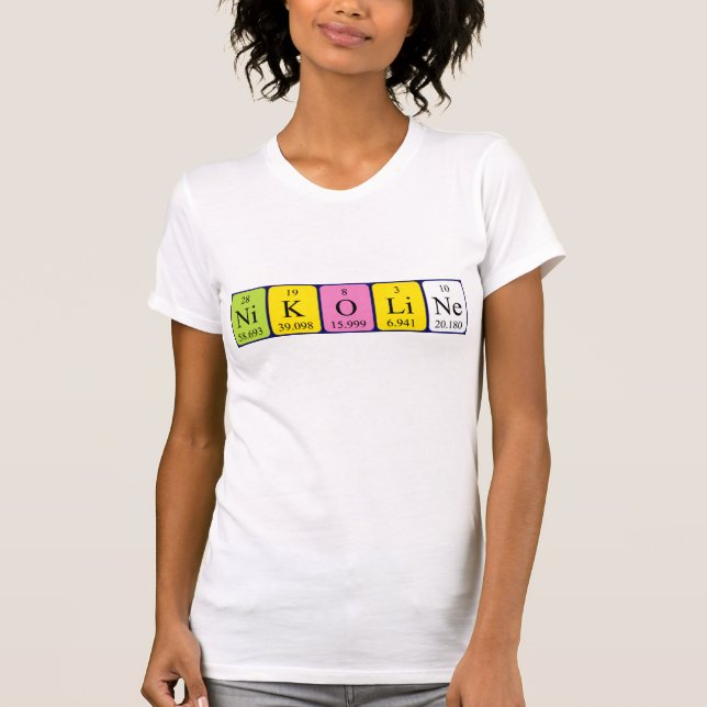 Nikoline periodic table name shirt (Front)