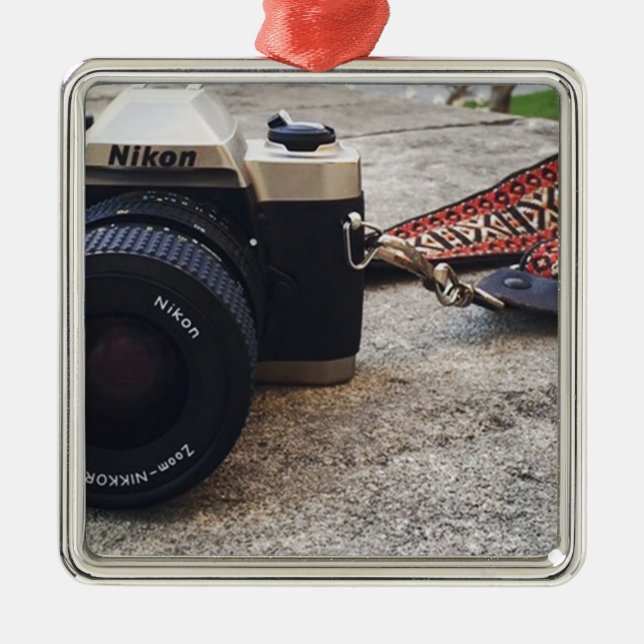 Nikon Film Camera Metal Ornament (Front)