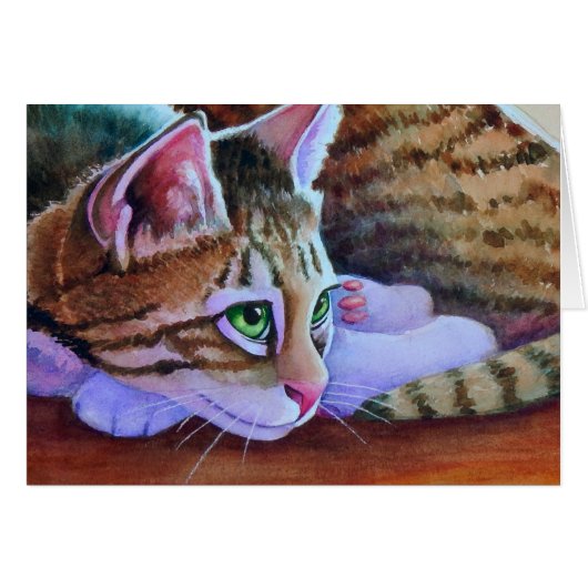 Nikos Sorta Tabby Cat Cards (Front Horizontal)
