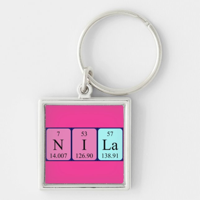 Nila periodic table name keyring (Front)
