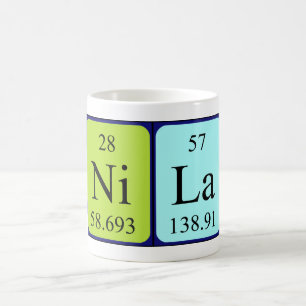 Nila periodic table name mug