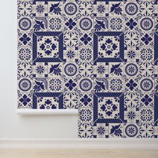 Nile Blue Linen Mexican Traditional Talavera Tiles