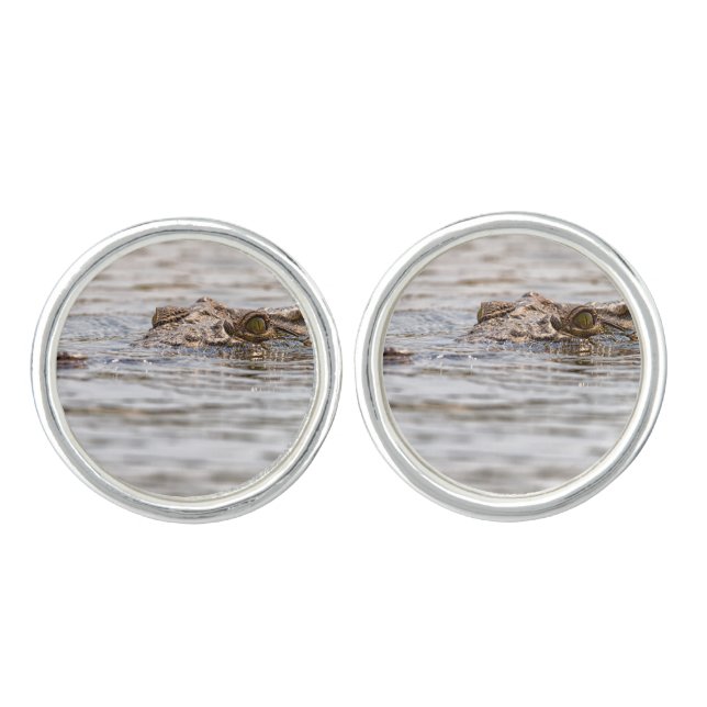 Nile Crocodile Cufflinks (Front)