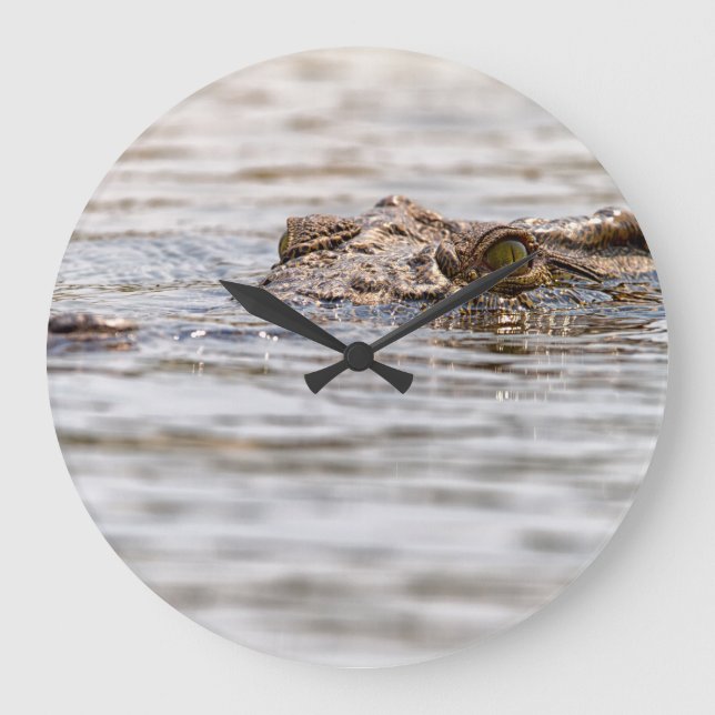 Nile Crocodile Large Clock (Front)