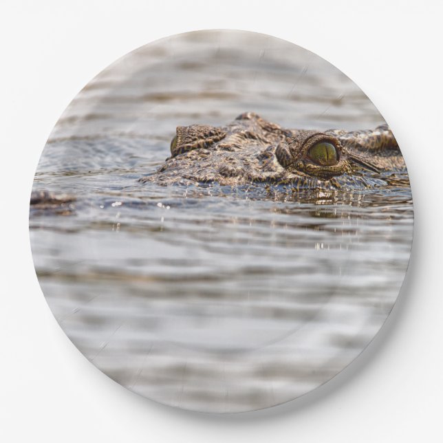 Nile Crocodile Paper Plates (Front)